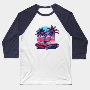 Muscle car. Miami beach Baseball T-Shirt